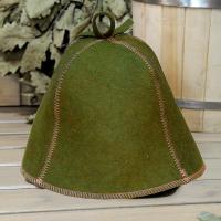 Шапка для бани и сауны Классика хаки от фабрики RUШER