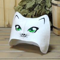 Шапка для бани и сауны женская Кошечка 3D от фабрики RUШER