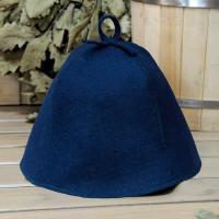 Шапка для бани и сауны Классика синяя от фабрики RUШER