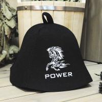 Шапка для бани и сауны мужская POWER от фабрики RUШER