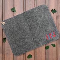 	Коврик "Добрая банька", полушерсть (серый) в Новосибирске