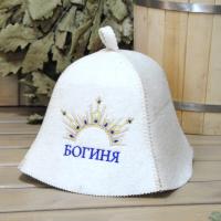 Шапка для бани и сауны женская Богиня от фабрики RUШER