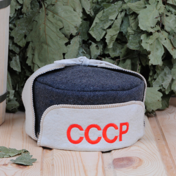 Шапка для бани и сауны мужская Ушанка СССР от фабрики RUШER