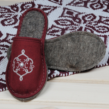Тапочки войлочные женские БУРУНДУК закрытые Восток в Новосибирске