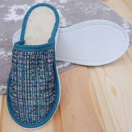 Тапочки войлочные женские БУРУНДУК закрытые Гобелен Кантри зеленые в Новосибирске