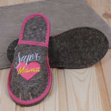 Тапочки войлочные женские БУРУНДУК закрытые Супер мама в Новосибирске