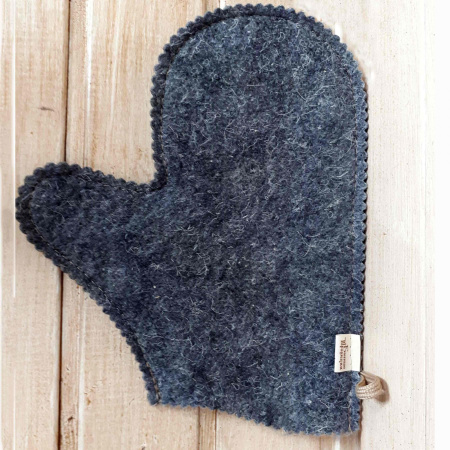 Рукавица для бани войлочная Банные традиции, полушерсть в 