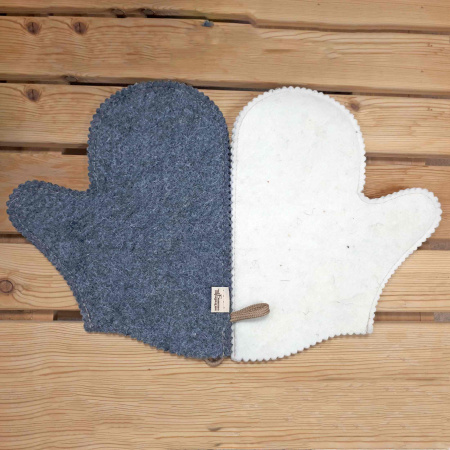 Рукавица для бани войлочная Банные традиции, полушерсть в 